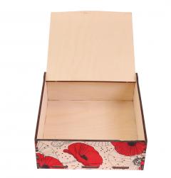 Cutie lemn - Maci, 16x16x6cm