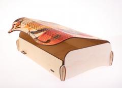 Cutie lemn - Curbata print 20.5x14.5x4.2cm (mai multe modele)
