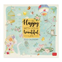 Calendar 2022 - Live Happy, 30x29 cm