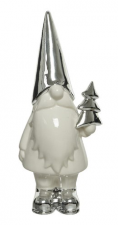 Figurina - Gnome Stoneware - White
