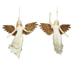 Ornament brad -  Angel Glitter - White-Gold