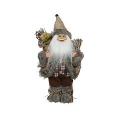 Figurina decorativa - Santa Polyester Lamp, Branch, Giftbag - Brown