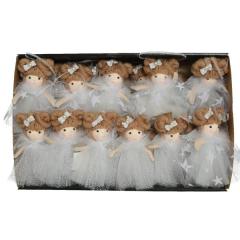 Ornament brad - Angel Polyester Glitter Wings - White - mai multe modele