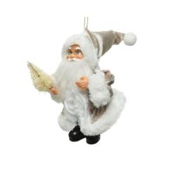 Ornament brad - Santa Polyester Tree - Silver