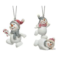 Ornament brad - Snowman - White - mai multe modele