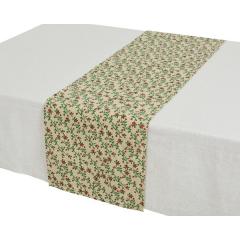 Ornament pentru masa - Tablerunner Polyester - Green-Red - mai multe modele
