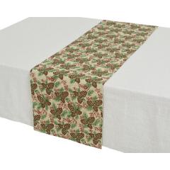 Ornament pentru masa - Tablerunner Polyester - Green-Red - mai multe modele