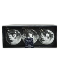 Set 3 globuri - Clear Frosted