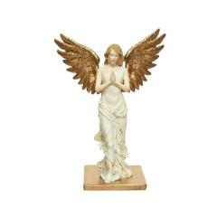 Figurina decorativa - Glitter Angel - White-Gold