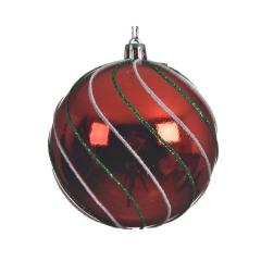 Glob - Shatterproof White - Green Glitter Lines - Christmas Red - mai multe modele