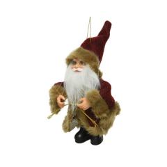 Ornament brad - Santa Polyester - Oxblood