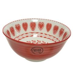 Bol - Shiny Glaze Pad Printing Details - Red