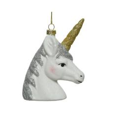Ornament brad - Unicorn Shatterproof Glitter - White