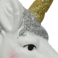 Ornament brad - Unicorn Shatterproof Glitter - White