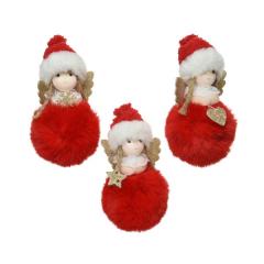 Figurina decorativa - Angel Foam Faux Fur Glitter Wings - Red - mai multe modele