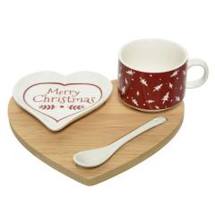 Set pentru ceai - Bamboo Heart - White-Red