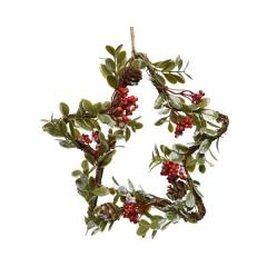 Decoratiune - Star Twig Glitter - Snow, Foam Berries, Pinecone