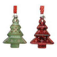 Decoratiune pentru brad - Tree Glass Stars, Hearts - mai multe modele