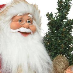 Figurina decorativa - Polyester Deer Jacket - Tree and Lamp - Red