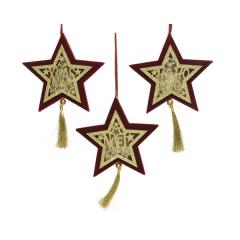 Ornament brad- Star Playwood Flock - mai multe modele