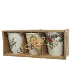 Set 3 cani - Wreath and Merry Christmas