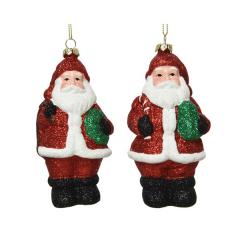 Figurina - Santa Shatterproof Glitter - Candy Stick, Tree - mai multe modele