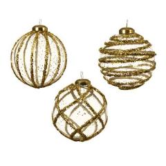 Glob - Glass 3D Gold Glitter Lines - mai multe modele