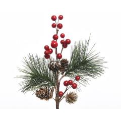 Ornament brad - Pinecone & Berry Branch