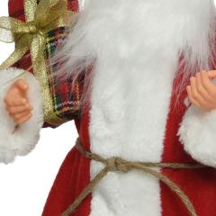 Figurina decorativa - Santa Polyester Gift - Red