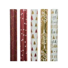 Hartie de impachetat - Leaf, Text, Baubles, Tree, Star - mai multe modele