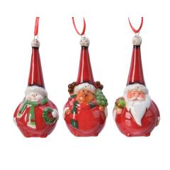 Ornament brad - Santa - Deer - Snowman - Red - mai multe modele