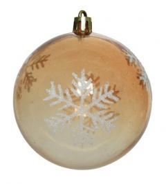 Glob - Shatterproof Transparant with White Snowflake - Camel Brown