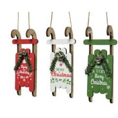 Ornament brad - Sleigh Playwood - Text - Bell - PVC Brach - mai multe culori