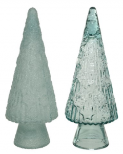 Brad decorativ - Tree Recycled Glass Sugar - Clear - doua modele
