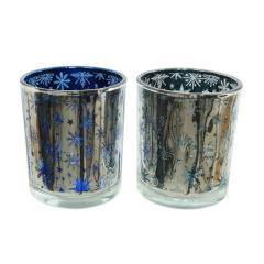 Suport pentru lumanare - Tealightholder Glass Snowflake Laser - mai multe modele