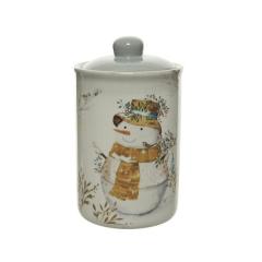 Borcan pentru depozitare - Storage Pot Dolomite Snowman