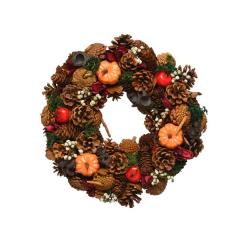 Decoratiune - Wreath Pinecone Pumpkins, Berries, Nuts