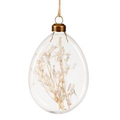 Glob - Disc Glass Dried Flowers Inside - mai multe modele - pret pe bucata