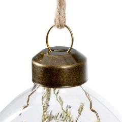 Glob - Disc Glass Dried Flowers Inside - mai multe modele - pret pe bucata