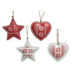 Ornament brad - Heart Iron Relief Design - mai multe modele - pret pe bucata