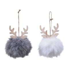 Decoratiune - Ball Polyester Faux Fur With Antlers - mai multe modele