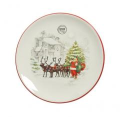 Farfurie - Breakfast Plate Dolomite With Santa
