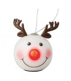 Glob decorativ - LED Bauble Foam Reindeer - LED Ren