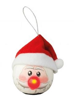 Glob decorativ - LED Bauble Foam Santa - LED Santa