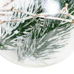 Glob decorativ - Bauble Glass Branches/Green - Brad
