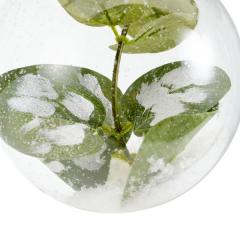 Glob decorativ - Bauble Glass Branches/Green - Frunza Vasc