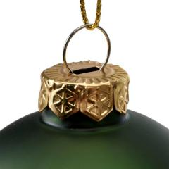 Glob decorativ - Bauble Glass Green Mat - Tree - Verde / Bradut