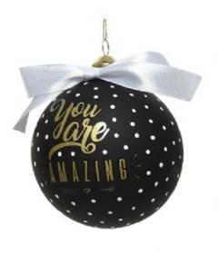 Glob decorativ - Bauble Glass Gift Text - Amazing