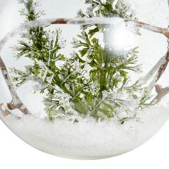 Glob decorativ - Bauble Glass Branches/Green - Molid