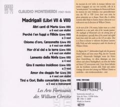 Monteverdi: Lamento Della Ninfa / Altri Canti Di Marte / Libri VII & VIII